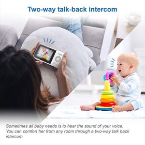 VTech VM819 Video Baby Monitor with 19 Hour Battery Life, 1000ft Long Range, 2.8” Display, Auto Night Vision, 2Way Audio Talk, Temperature Sensor and Lullabies