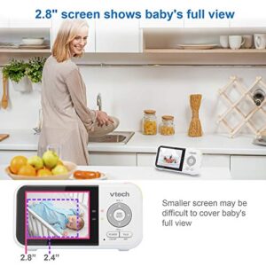 VTech VM819 Video Baby Monitor with 19 Hour Battery Life, 1000ft Long Range, 2.8” Display, Auto Night Vision, 2Way Audio Talk, Temperature Sensor and Lullabies