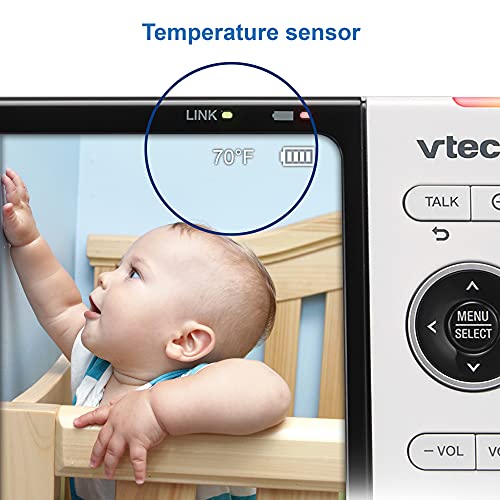 VTech VM818HD Video Monitor, 5-inch 720p HD Display, Night Light, 110-degree Wide-Angle True-Color DayVision, HD No Glare NightVision, Best-in-Class 1000ft Range, 2-Way Talk