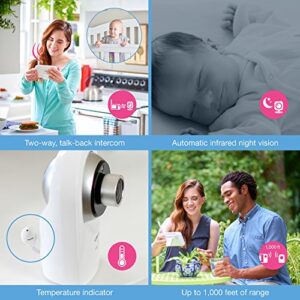 VTech VM351-2 Video Baby Monitor with Interchangeable Wide-Angle Optical Lens and Standard Optical Lens, 720p