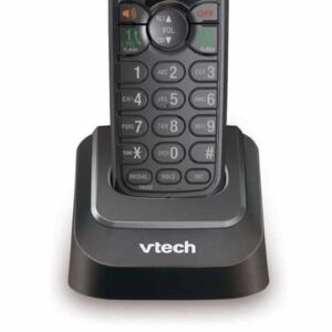 VTech DS6151-11 DECT 6.0 2-Line Expandable Cordless Phone + (5) DS6101-11 Accessory Handset, Black