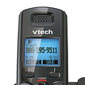 VTech DS6151-11 DECT 6.0 2-Line Expandable Cordless Phone + (5) DS6101-11 Accessory Handset, Black