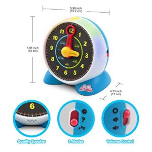 BEST LEARNING Learning Clock - Educational Talking Learn to Tell Time Teaching Light-Up Toy with Quiz and Music Sleep Mode - Toddlers & Kids Ages 3, 4, 5, 6 Years Old Boy and Girl Gift Present