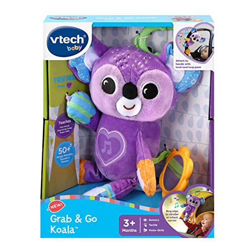 VTech Grab and Go Koala Plush Take-Along Toy, Purple