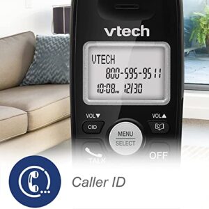 VTECH VG101-21 DECT 6.0 2-Handset Cordless Phone for Home, Blue-White Backlit Display, Backlit Big Buttons, Full Duplex Speakerphone, Caller ID/Call Waiting, Easy Wall Mount, Reliable 1000 ft Range