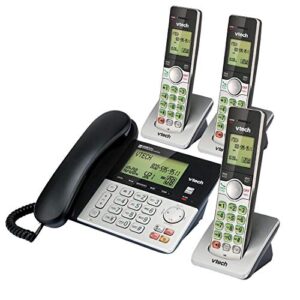 VTech DECT 6.0 3-Handset Corded/Cordless Phone with Digital Answering System