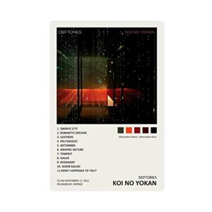 deftones koi no yokan music album cover poster canvas poster wall art decor print picture paintings for living room bedroom decoration unframe:12x18inch(30x45cm)