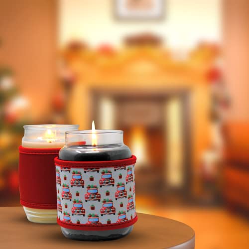 Soft Neoprene Candle Cozy for Standard 18 oz Candle Jar - Farm Holiday