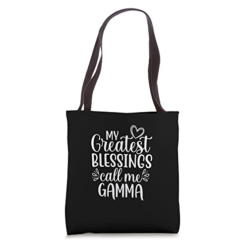 My Greatest Blessings Call Me Gamma Grandmother Grandma Tote Bag