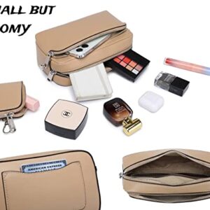 ER.Roulour Small Crossbody Bags for Women with Coin Purse Wide Strap Cell Phone Purse Zipper Shoulder Bag Trendy Designer Camera Handbags