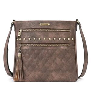 cluci backpack purse for women crossbody bags purses for women, leather messenger tassel bag,