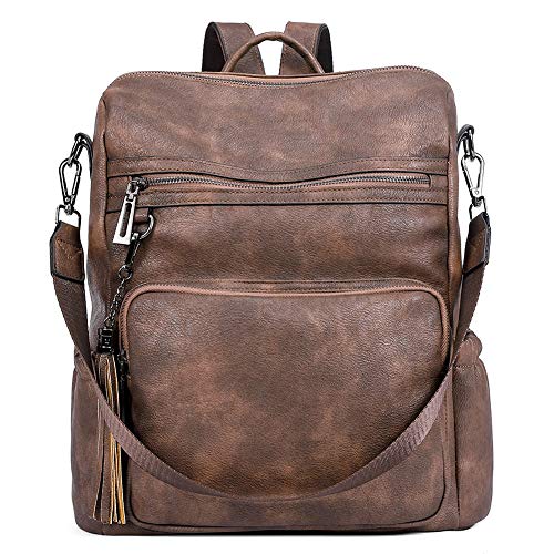 CLUCI Backpack Purse for Women Crossbody Bags Purses for Women, Leather Messenger Tassel Bag,