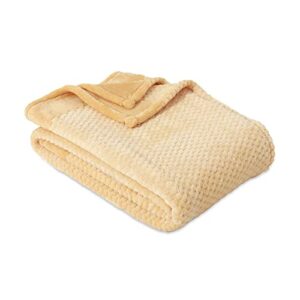 berkshire blanket ecothread honeycomb velvetloft throw | dry dye dobby plush throw | tuscan sun | 50″ x 70″