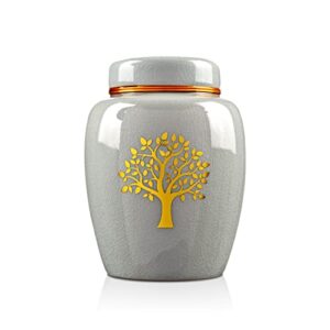 mocanda small urns for human ashes,beautiful ceramic tree of life cremation urn,keepsake urns for human ashes,for sharing adult or baby urns for ashes,pet urn.