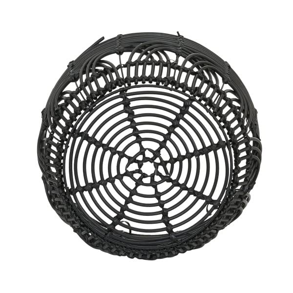 Household Essentials, Black Round Resin Basket