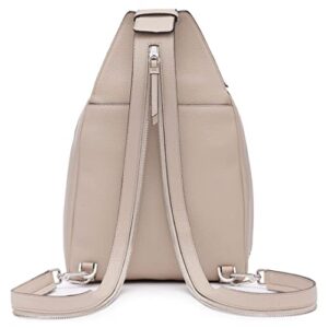 Calvin Klein Women's Myra Convertible Sling Backpack, Mushroom, One Size