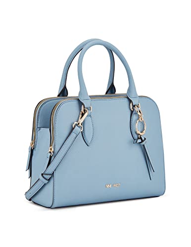 NINE WEST Cyra A List Satchel, Pale Denim