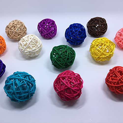 Decorative Rattan Ball, Used for Bowl Center Piece, Bird Toy, Table Decoration, 24PCS Rattan Decorative Bough Ball, Spherical Bowl Filler, vase Filler, Home Decoration