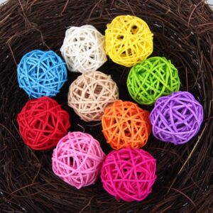 Decorative Rattan Ball, Used for Bowl Center Piece, Bird Toy, Table Decoration, 24PCS Rattan Decorative Bough Ball, Spherical Bowl Filler, vase Filler, Home Decoration