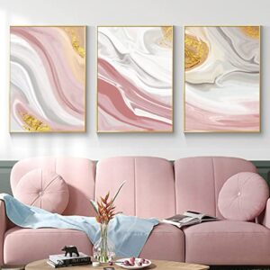 pink marble canvas wall art glitter gold blush picture blush marble wall art abstract gold foil artwork pink and gold marble canvas luxury pink white painting modern room decor 16x24inchx3 no frame