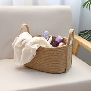 YAHUAN Woven Jute Storage Basket Wicker Storage Basket Handmade Natural Straw Rope Baskets with Handles For Blankets,Toys,Clothes,Shoes,Plant(nature jute)