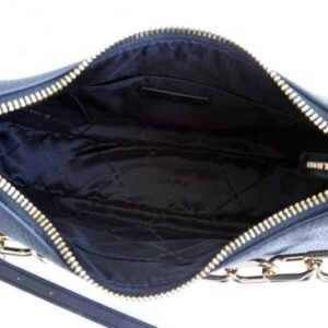 Michael Kors Ladies Shoulder Bag Cora Large Leather Chain Zip Pouchette (Black)