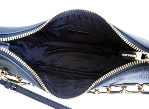 Michael Kors Ladies Shoulder Bag Cora Large Leather Chain Zip Pouchette (Black)