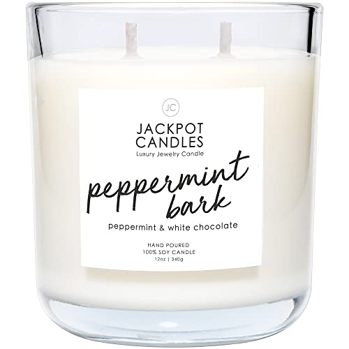 Jackpot Candles Peppermint Bark Jewelry Necklace Candle