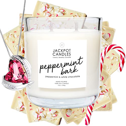 Jackpot Candles Peppermint Bark Jewelry Necklace Candle