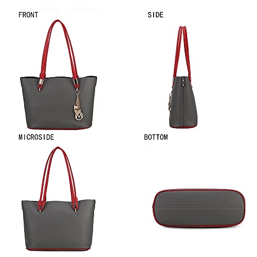 MKF Collection Tote Bag & Crossbody Set, Vegan Leather Top-Handle Shoulder bag Handbag Pouch Purse