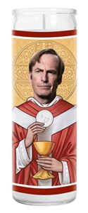 bob odenkirk celebrity prayer candle – saul funny saint candle – 8 inch glass prayer votive – 100% handmade in usa – funny celeb novelty comedian actor better call tv show gift