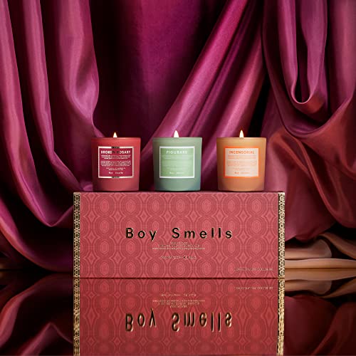 Boy Smells Holiday Votive Trio | 18 Hour Long Burn | Coconut & Beeswax Blend | Luxury Scented Candles for Home (3 Pack, 3 oz Each)