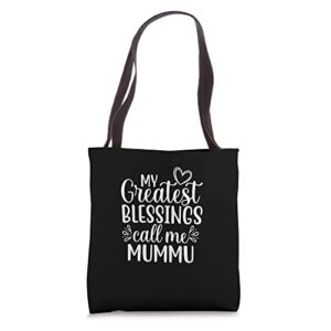 my greatest blessings call me mummu finland finnish grandma tote bag