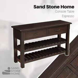 SAND STONE HOME Farmhouse Sofa Table (Espresso)