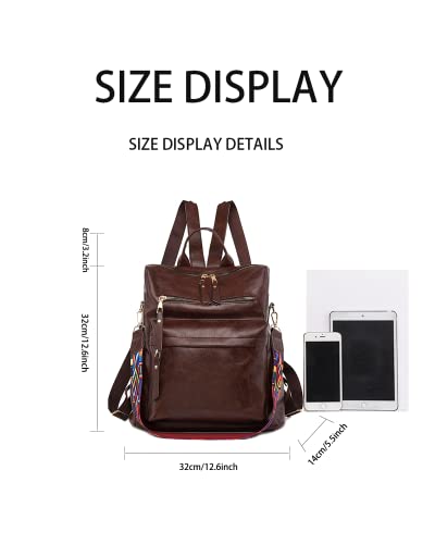 Logbagpa women Fashion backpack Purses PU Leather Anti Theft Large Ladies Handbags and Shoulder Travel Bags (3-BLACK)