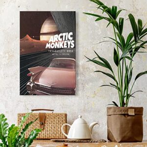Arctic Monkeys music album poster canvas art poster and wall art with picture print room decor home bedroom decor 12x18 inches Unframed