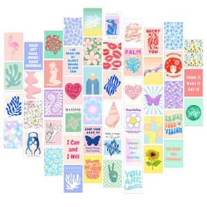 JUJU'S VIBES 50pcs Coconut Girl Room Decor Aesthetic Collage Posters, That Vanilla Girl Aesthetic Preppy Wall Collage, Cute Danish Pastel Wall Collage Kit Aesthetic Cute Pictures for Bedroom Decor, Photos for Dorm, Wall, Clean Girl Room Decor for Teen, Co