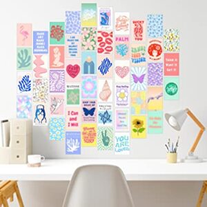 JUJU'S VIBES 50pcs Coconut Girl Room Decor Aesthetic Collage Posters, That Vanilla Girl Aesthetic Preppy Wall Collage, Cute Danish Pastel Wall Collage Kit Aesthetic Cute Pictures for Bedroom Decor, Photos for Dorm, Wall, Clean Girl Room Decor for Teen, Co