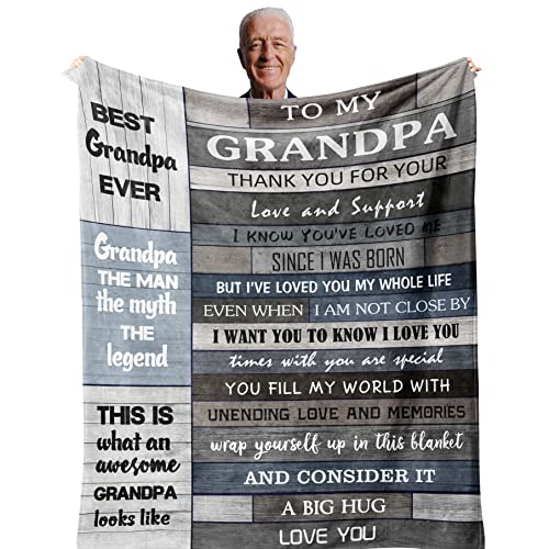 Grandpa Gifts,Gifts for Grandpa,Grandpa Birthday Gifts,Best/Great Grandpa Gifts,Birthday Gifts for Grandpa,Grandpa Gifts from Grandchildren/Granddaughter/Grandson,Grandfather Gift Blanket 60”x50”