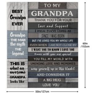 Grandpa Gifts,Gifts for Grandpa,Grandpa Birthday Gifts,Best/Great Grandpa Gifts,Birthday Gifts for Grandpa,Grandpa Gifts from Grandchildren/Granddaughter/Grandson,Grandfather Gift Blanket 60”x50”