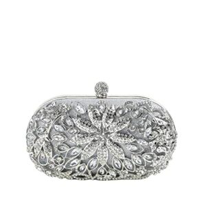 fiwoodelf sparkling rhinestone clutch purse elegant glitter evening bags bling evening handbag for wedding party prom bride