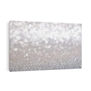 CafePress Canvas Wall Art Abstract Silver Glitter Ready to Hang for Living Room, Bedroom or Office