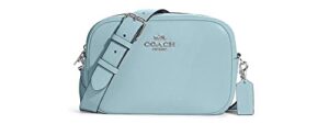 coach womens jamie camera bag in blocked signature canvas (sv/powder blue)