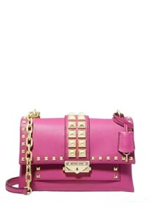michael kors cece medium studded faux leather shoulder bag (french pink)