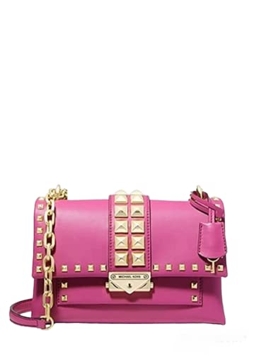 Michael Kors Cece Medium Studded Faux Leather Shoulder Bag (French Pink)