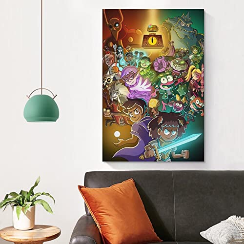 The Owl House Poster and Amphibia Fanart Canvas Art Poster and Wall Art Picture Print Modern Family Bedroom Decor Posters 12x18inch(30x45cm)