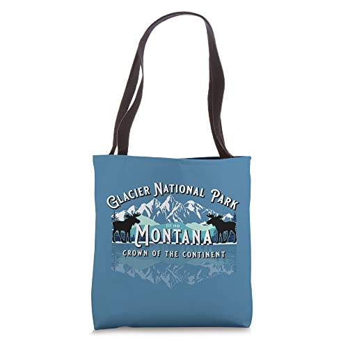 Glacier National Park Montana Hiking Camping Moose Souvenir Tote Bag