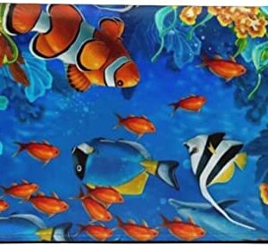 Fishes in Sea Tropical Leather Wallet Long Clutch Purse Fashion Wristlet Handbag