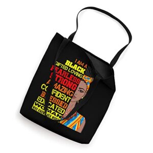 Inspirational Black Women Empowering Message Positive Pride Tote Bag