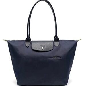 Longchamp 'Large 'Le Pliage Green' Nylon Tote Shoulder Bag, Navy